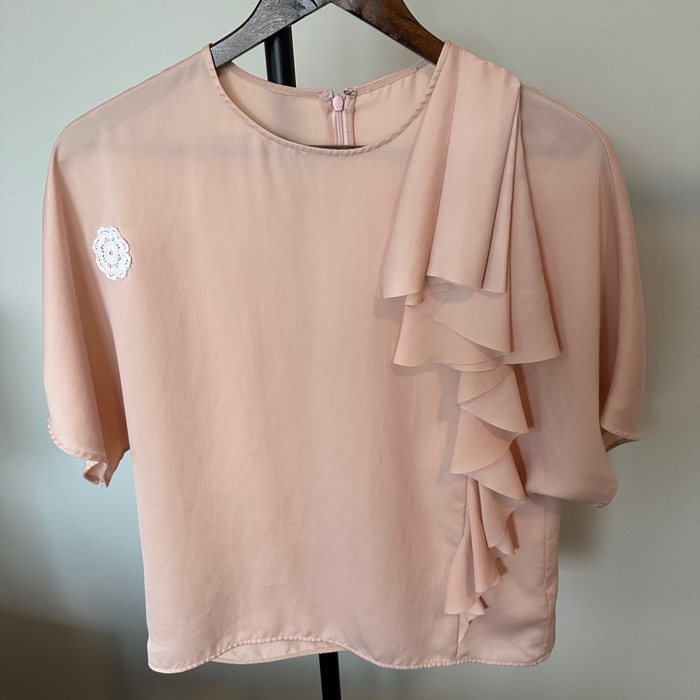 Jason Wu Blush Pink Ruffle Blouse